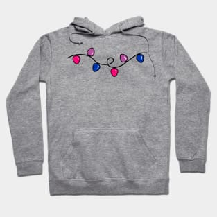 Xmas Lights - Bisexual Pride Flag Hoodie